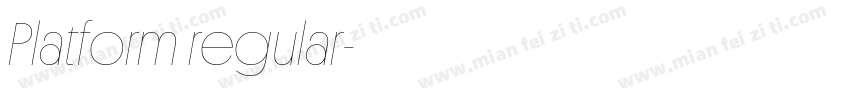 Platform regular字体转换
